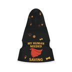 Superhero Pet Hoodie – “My Human Needed Saving” Black Variant