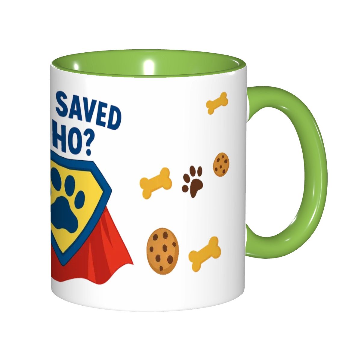 Who Saved Who? Superhero Mug – For Pet Parents