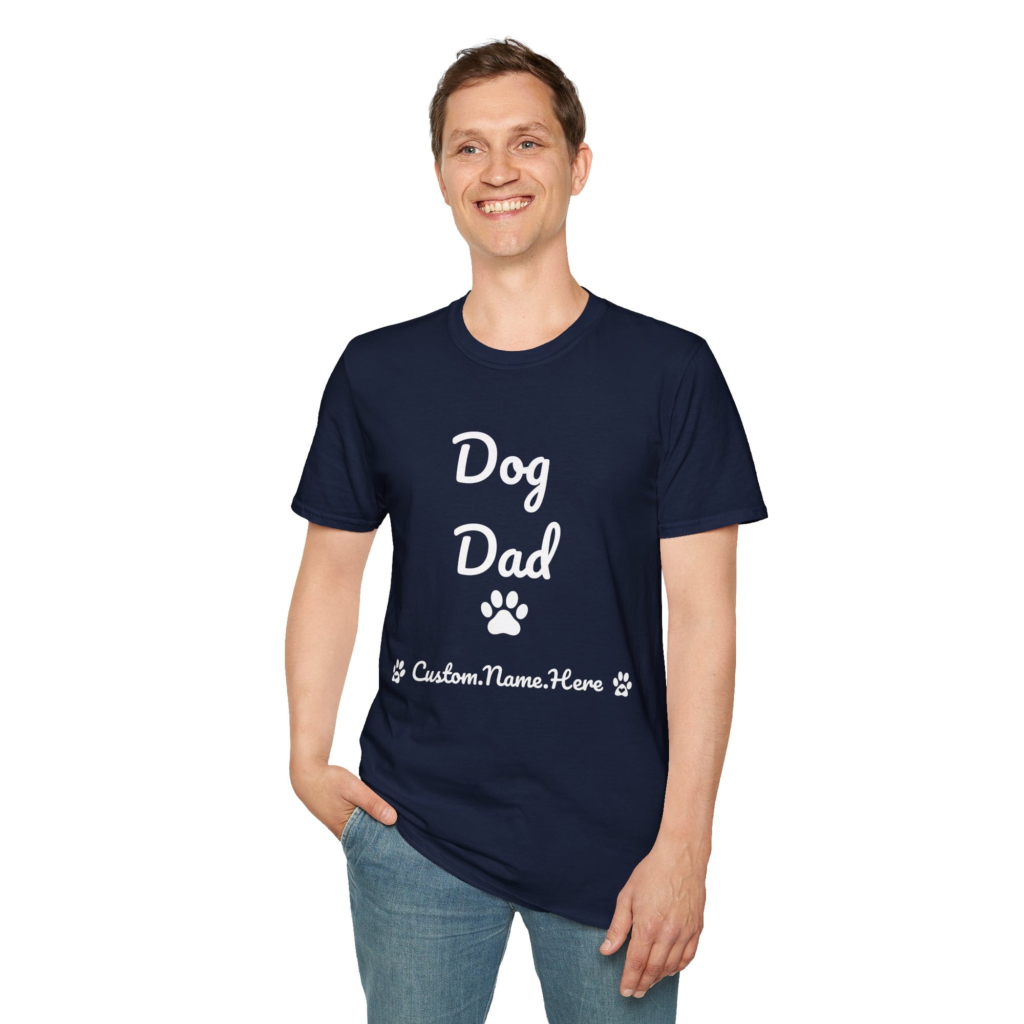 Personalized Dog Dad T-Shirt – Custom Name Edition