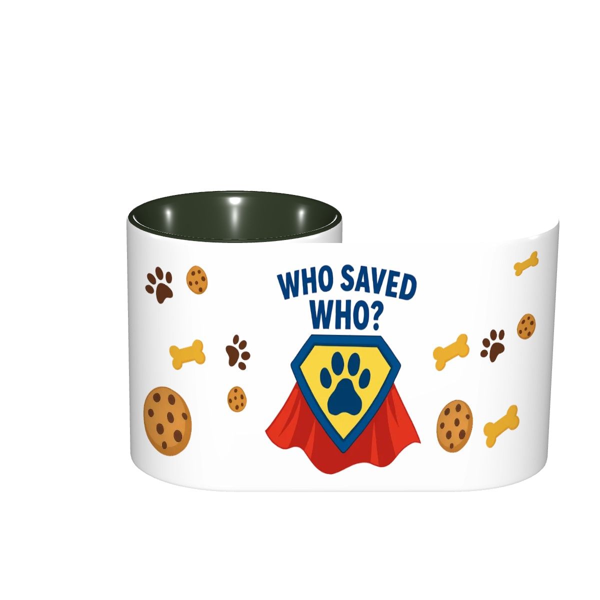 Who Saved Who? Superhero Mug – For Pet Parents