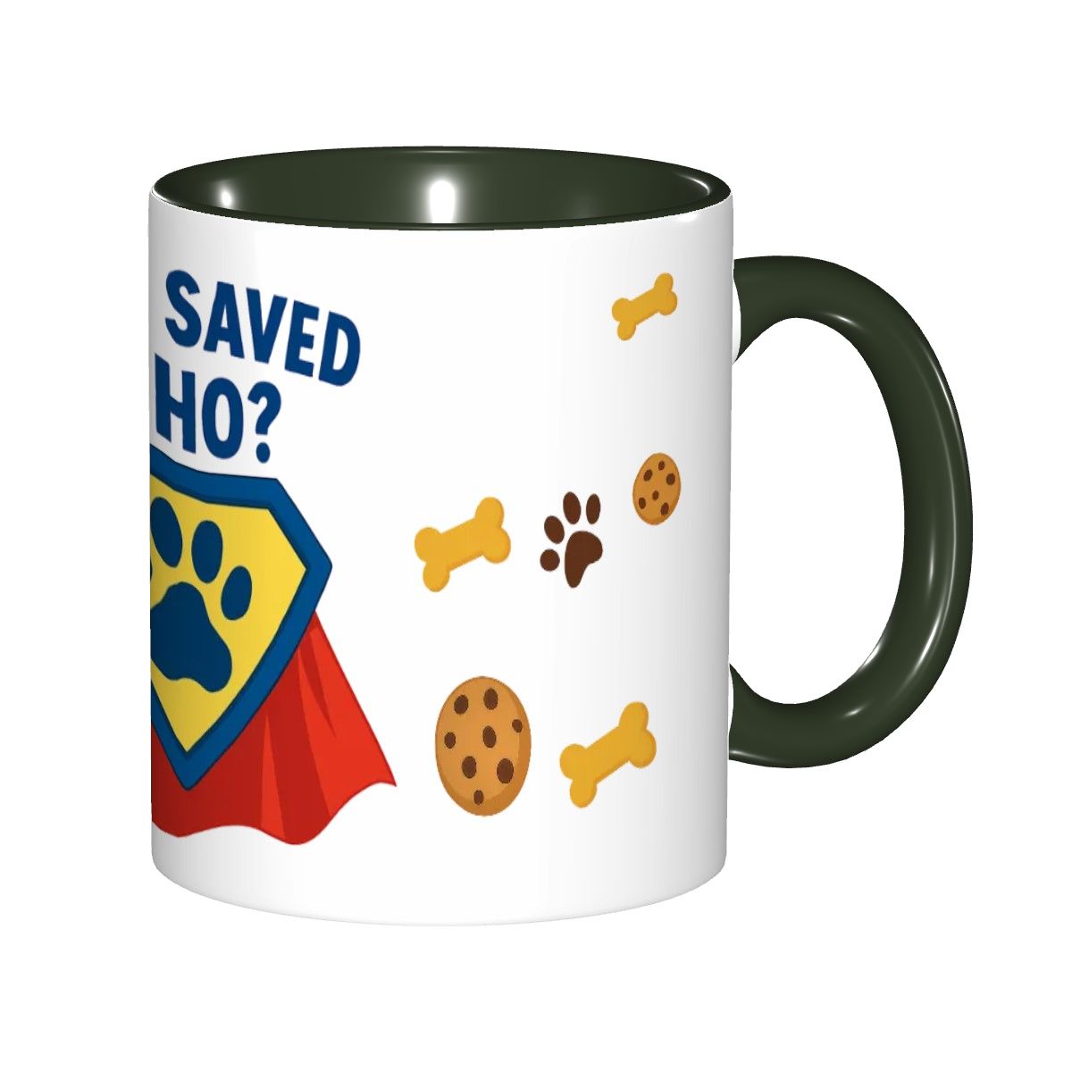 Who Saved Who? Superhero Mug – For Pet Parents