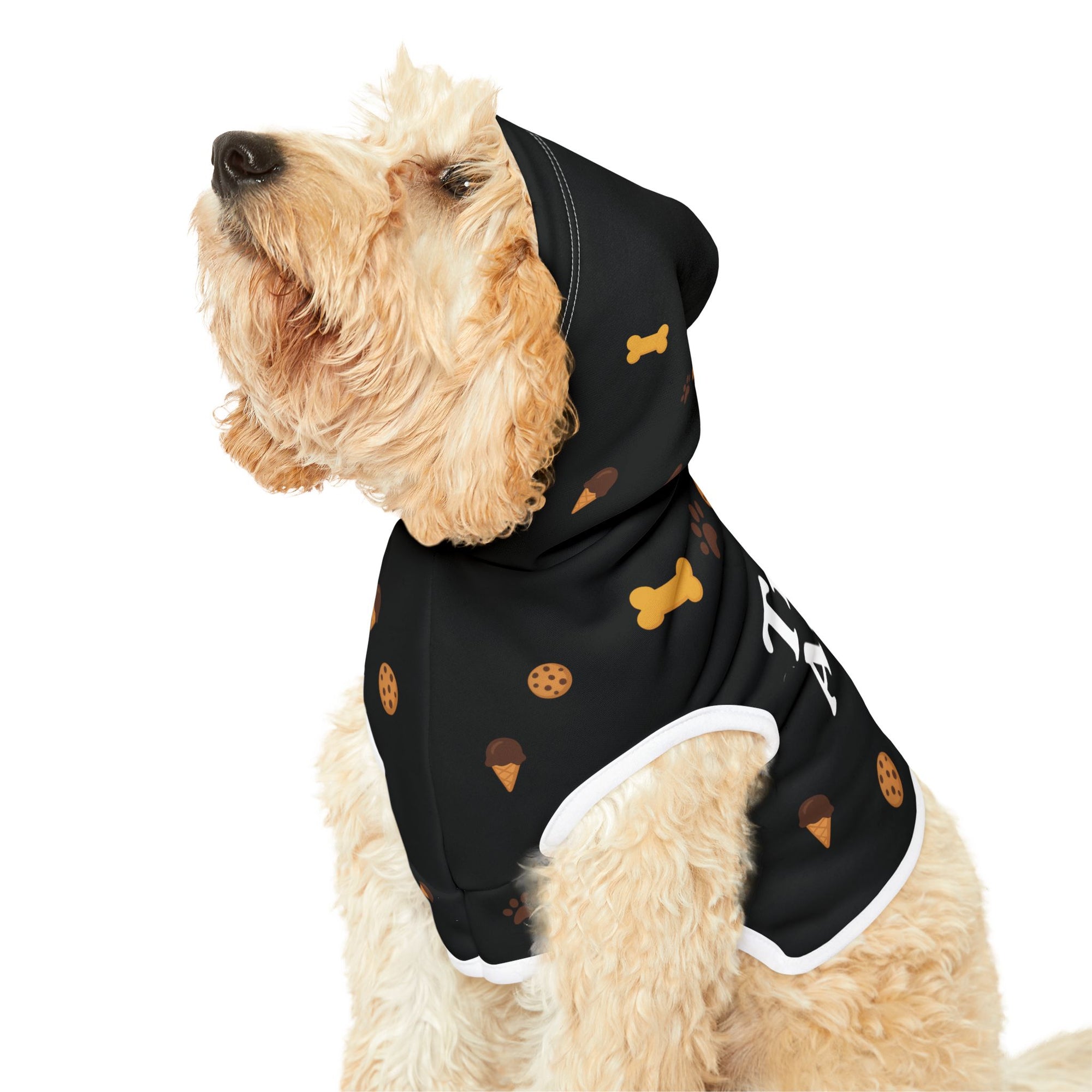 Treat Addict Pet Hoodie – Black – Cozy Style for Your Snack – Loving Sidekick