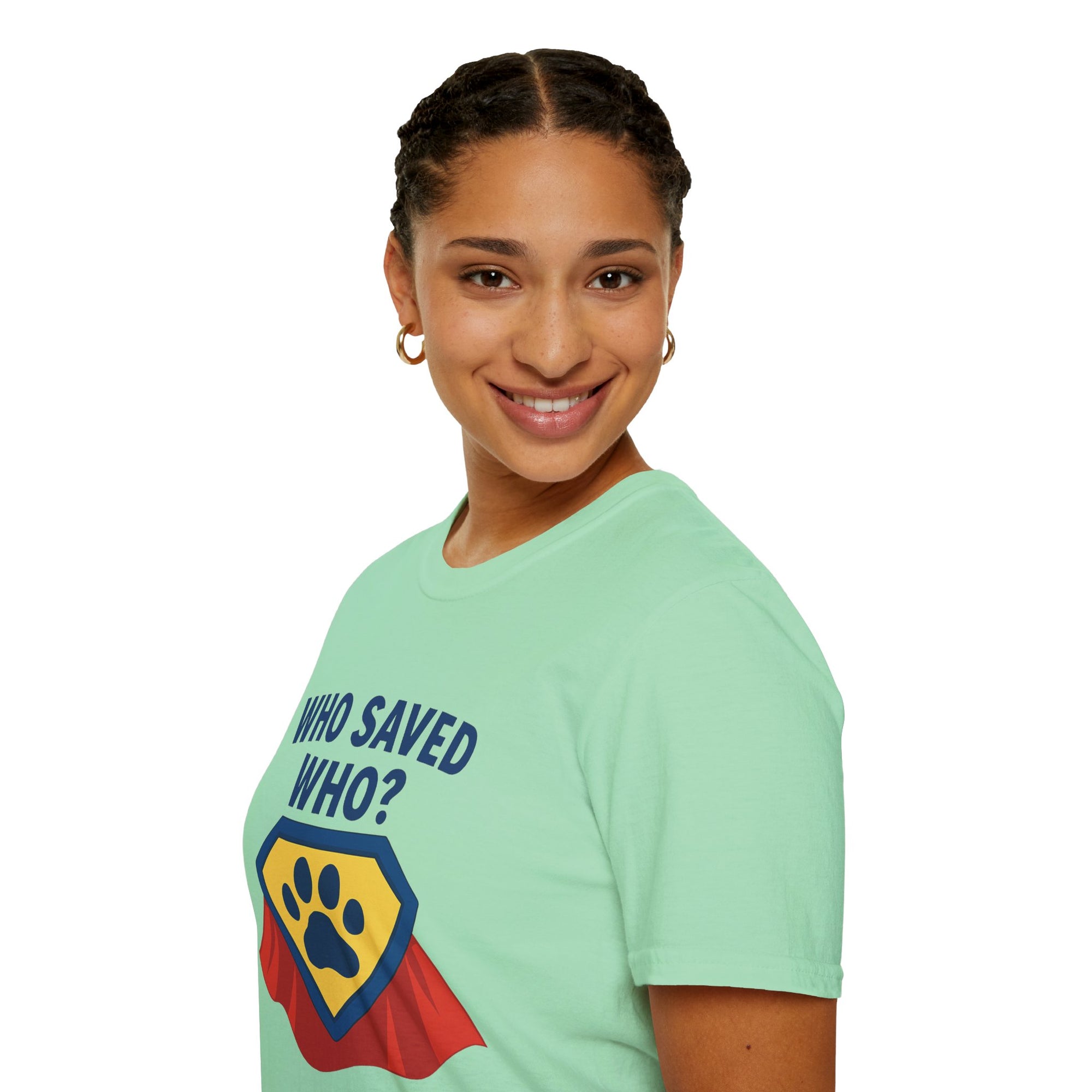 🐾🦸"Who Saved Who?" – The Hero Tee Every Pet Parent Needs 🐾