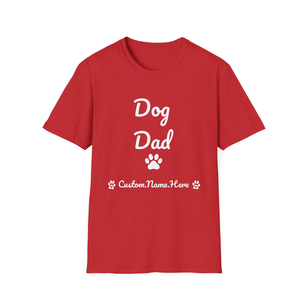 Personalized Dog Dad T-Shirt – Custom Name Edition