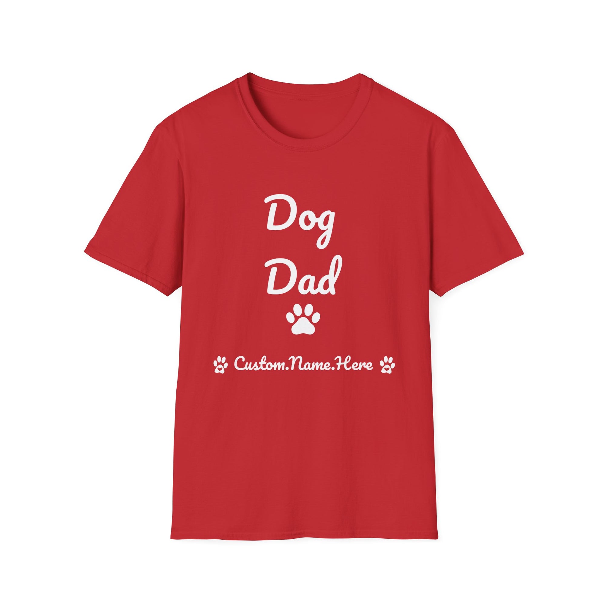 Personalized Dog Dad T-Shirt – Custom Name Edition