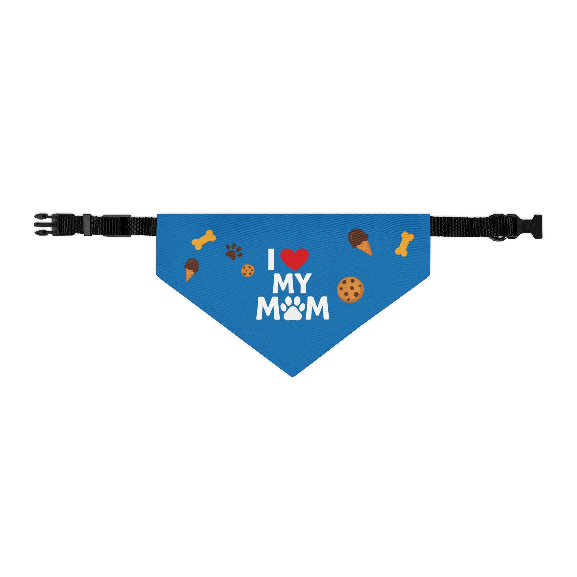 Pet Bandana – “I Love My Mom” – Sapphire