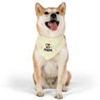 I Love My Mom Pet Bandana  – Cream