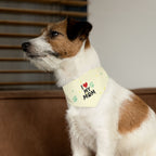 I Love My Mom Pet Bandana  – Cream