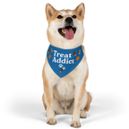 Treat Addict Pet Bandana with clip – Stylish Accessory for Cats & Dogs - Sapphire