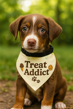 🐾 Treat Addict Pet Bandana with clip – Stylish Accessory for Cats & Dogs
