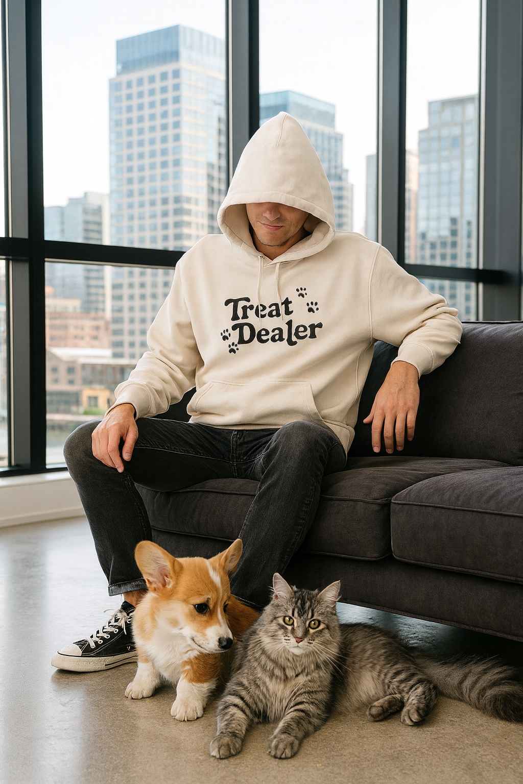 Premium Quality – “Treat Dealer” Hoodie – For Pet Lovers Who Spoil in Style