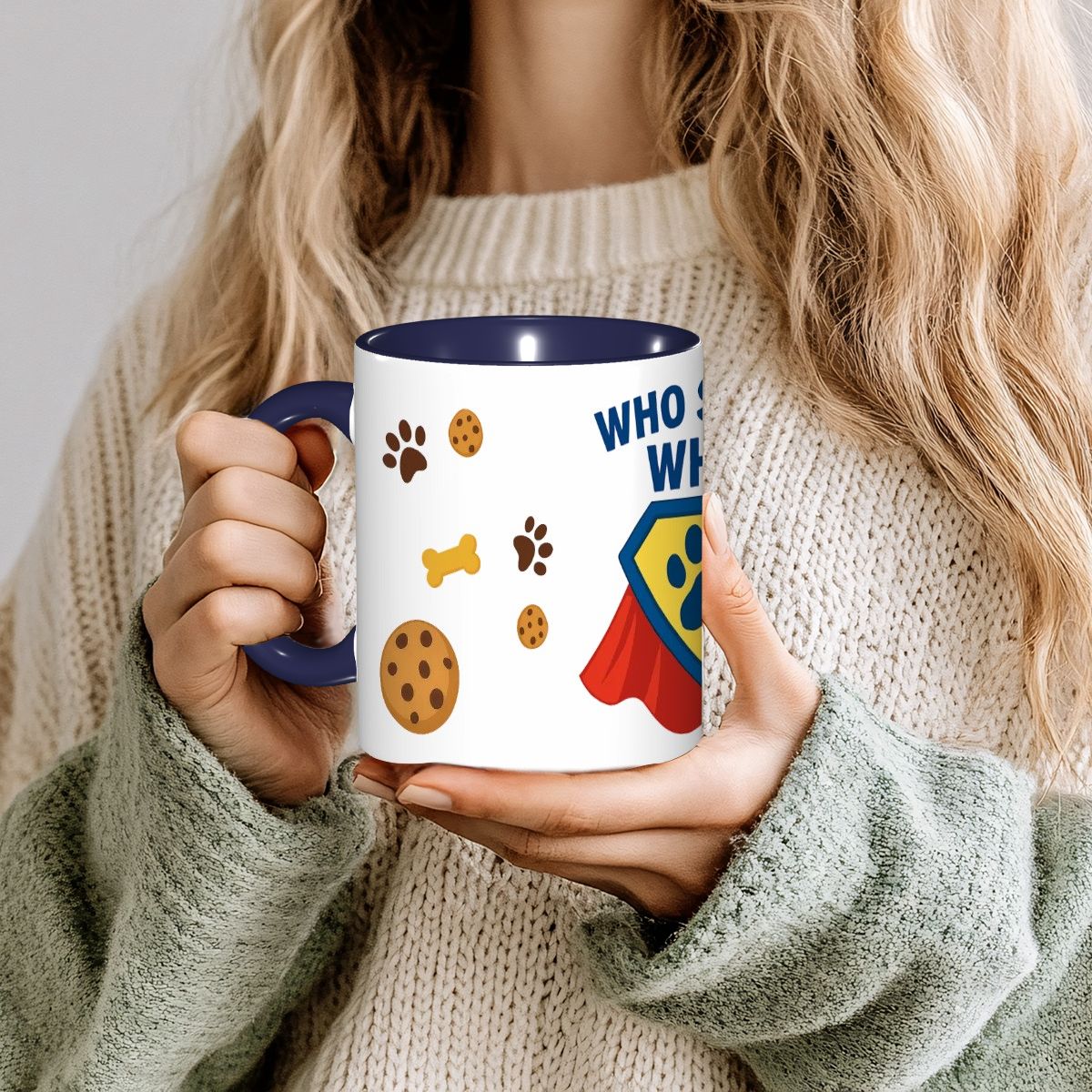 Who Saved Who? Superhero Mug – For Pet Parents