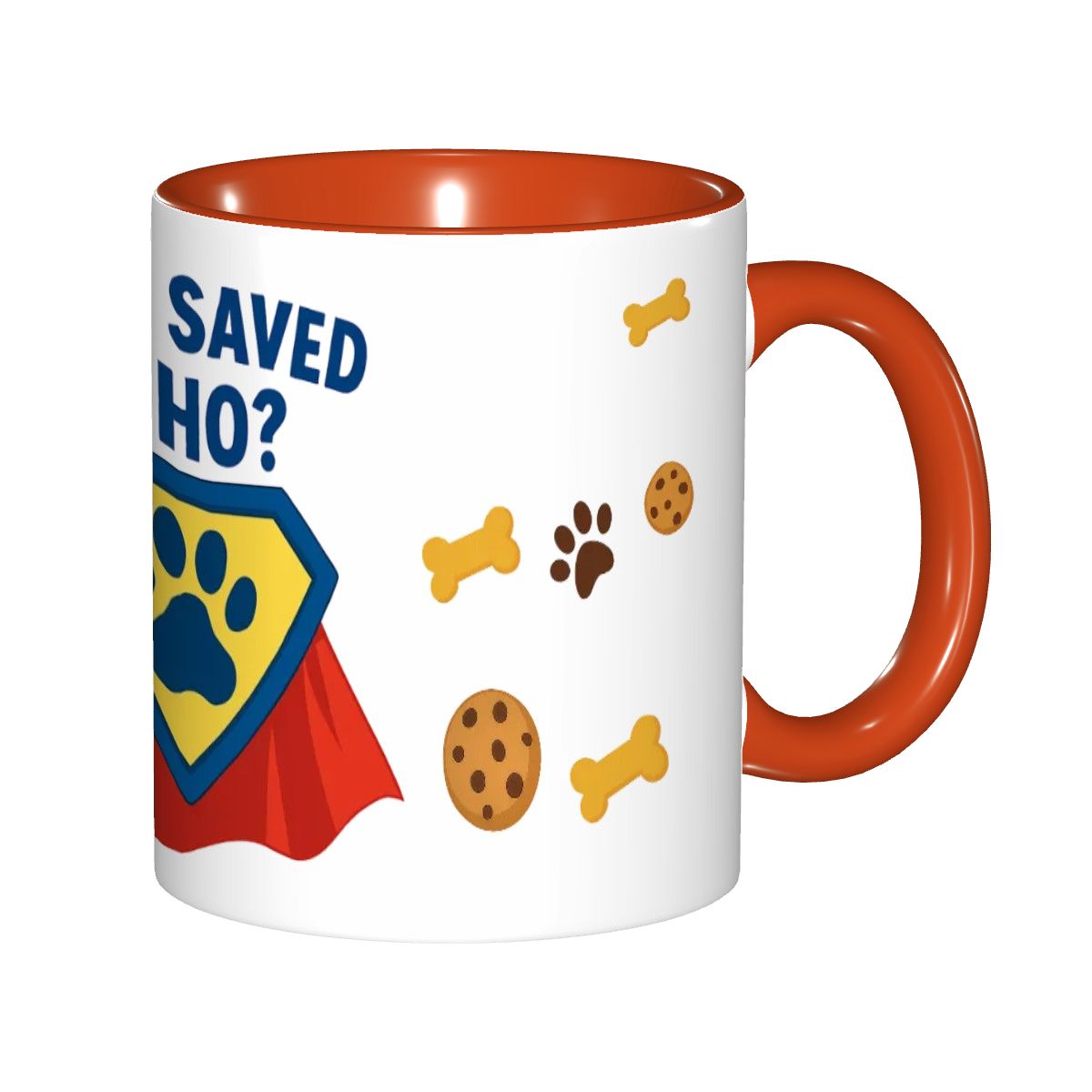 Who Saved Who? Superhero Mug – For Pet Parents