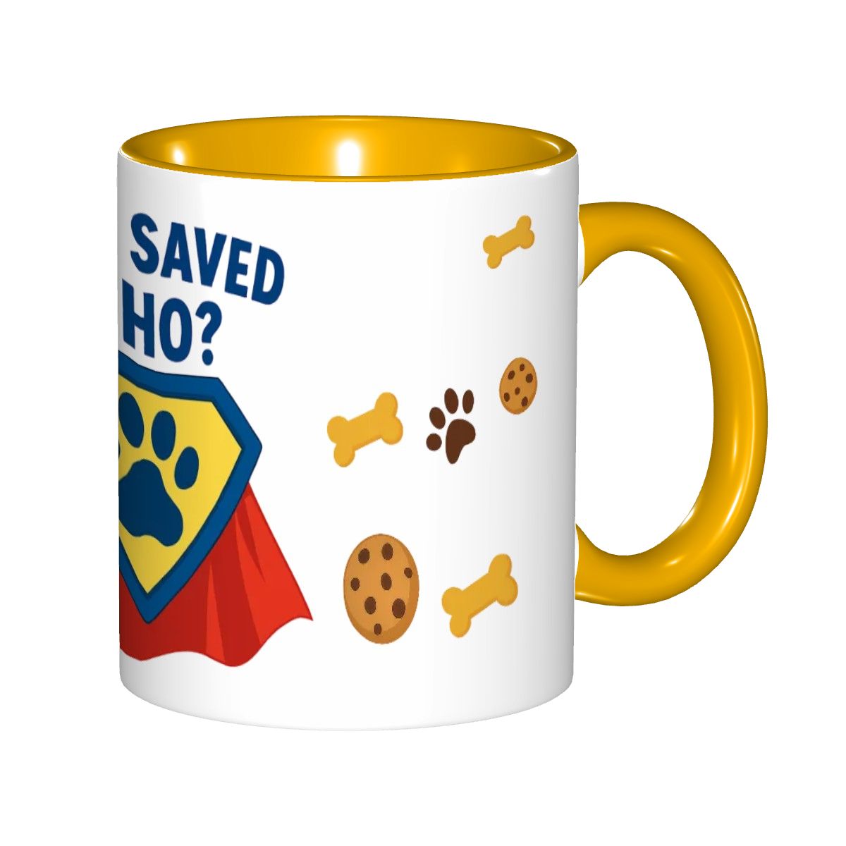 Who Saved Who? Superhero Mug – For Pet Parents