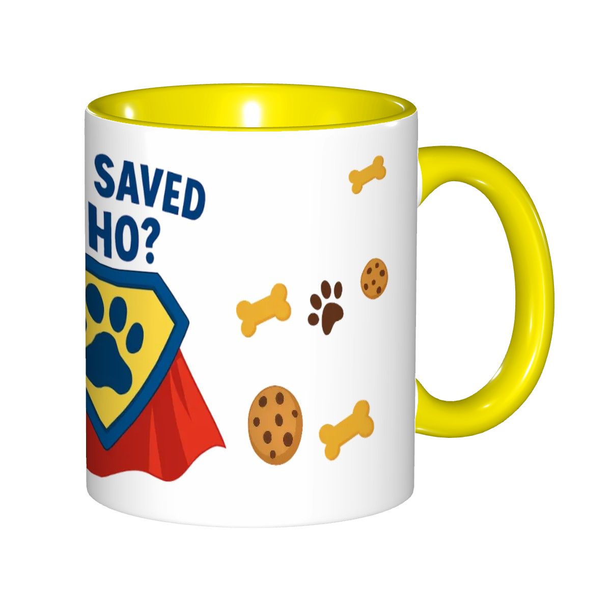 Who Saved Who? Superhero Mug – For Pet Parents