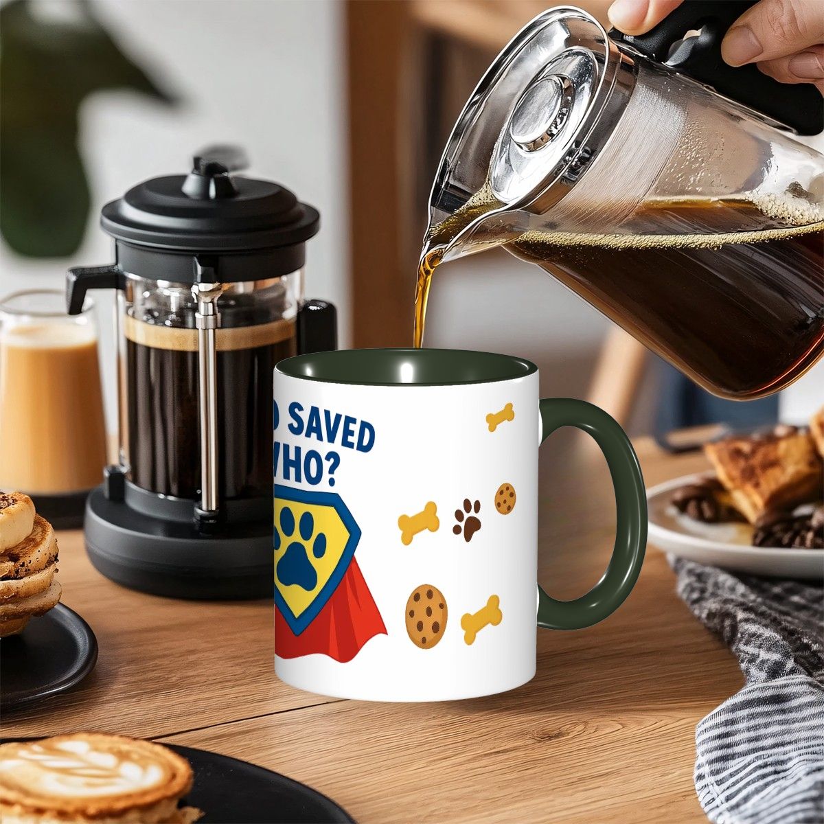 Who Saved Who? Superhero Mug – For Pet Parents