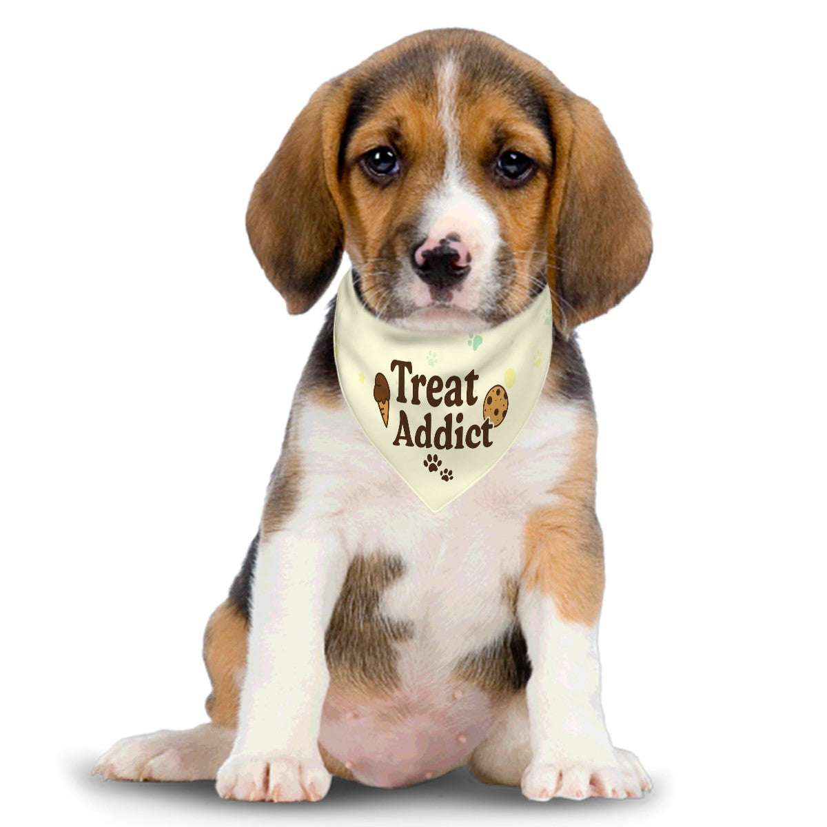 🐾 Treat Addict Pet Bandana with clip – Stylish Accessory for Cats & Dogs